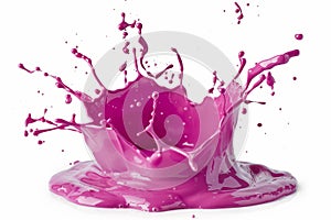 Vibrant pink paint splash