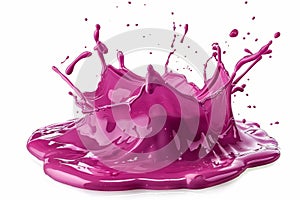 Vibrant pink paint splash