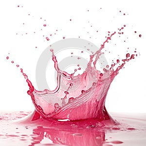 Pink splash isolated