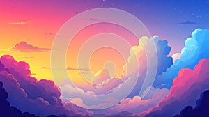 Vibrant Pixel Sunset Landscape