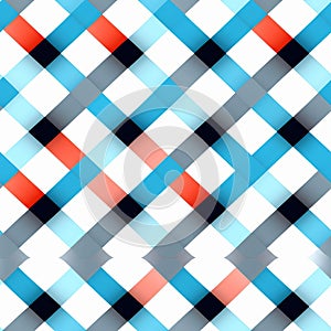 Vibrant Plaid Pattern Dominates The 3d Seamless Tattersall Scene photo