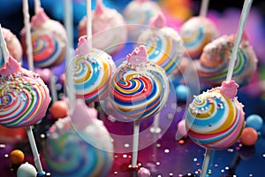 Vibrant and Playful Cake Pops - Colorful Sweet Treats