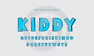 Vibrant and Playful Kids Font. Colorful Alphabet Design Template with Cartoonish and Bubbly Fonts for Kids. Vector Illustration