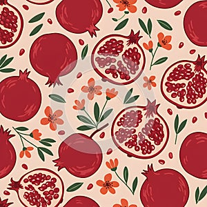 Pomegranate Floral Pattern