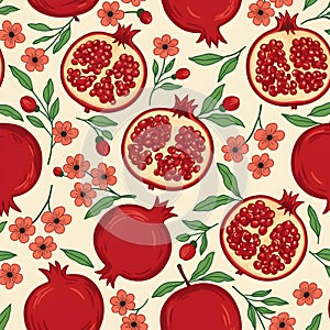 Pomegranate Floral Pattern