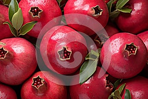 Vibrant Pomegranate red background. Generate Ai