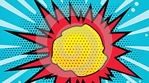 Vibrant Pop Art Speech Bubble Template for AttentionGrabbing Banners photo