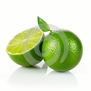 Vibrant And Precise: Two Limes In Bright, Bold Colors