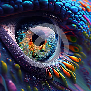 Vibrant Psychedelic Eye