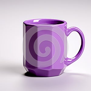 Vibrant Purple Coffee Mug - 3d Render For 3ds Max