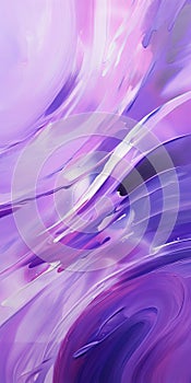 Vibrant Purple And Gray Abstract Painting On White Background