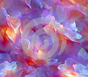 Vibrant Purple and Orange Floral Abstract Texture Seamless Pattern Background