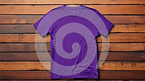 vibrant purple t-shirt mockup