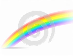Vibrant Rainbow Arc on White Background