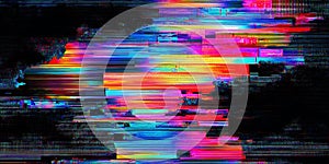 Vibrant Rainbow Data Stream Abstract Digital Art