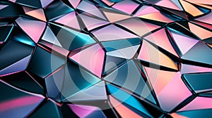 Vibrant Rainbow Refractions and Deep Jewel Tones on Abstract Prismatic Crystal Facets