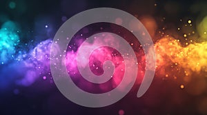 Vibrant Rainbow Smoke and Light Abstract Background