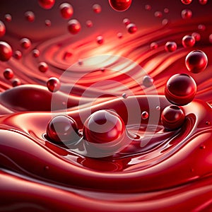 Red liquid gradient with noise abstract background