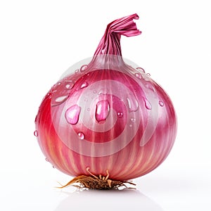 Vibrant Red Onion Image With Transparent Background photo