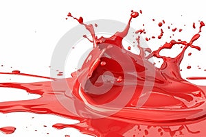 Vibrant red paint splash photo