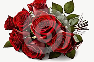 Vibrant Red Roses Bouquet for Gifting and Decoration.