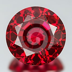 Vibrant red ruby gemstone