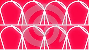 Vibrant Red and White Geometric Arch Pattern