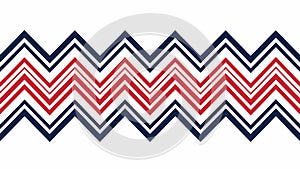 Vibrant Red and White Zigzag Border Pattern, vector design Generative AI