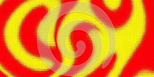 Vibrant Red and Yellow Abstract Dotted Pattern