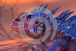 Vibrant Reptilian Closeup