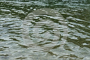 Vibrant river water close up