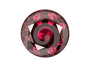 Vibrant ruby gemstone isolated on transparent background