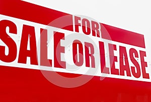 Vibrant For Sale Or Lease Sign - Closeup
