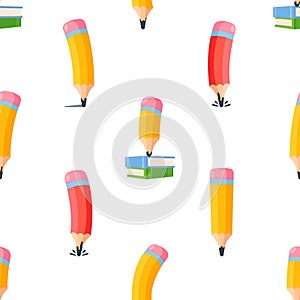 Vibrant Seamless Pattern Featuring An Array Of Colorful Pencils Creating Playful And Artistic Design Vector Illustration