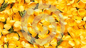 Mini Yellow Snapdragons Seamless Pattern Design