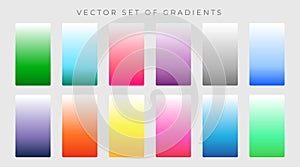 Vibrant set of colorful gradients photo