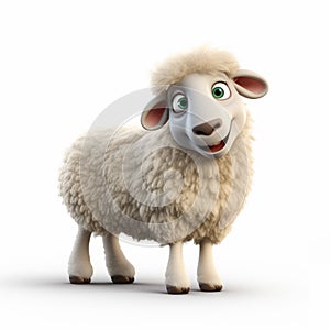 Vibrant Sheep Character In Pixar-style 3d Rendering photo