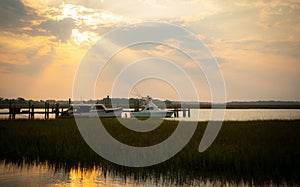 Vibrant Sky Over John`s Island, SC, USA