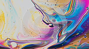 Vibrant Soap Bubble Hues Capturing the Essence of Abstract Liquid Artistry. Generative AI