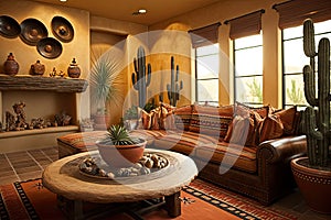 Vibrant Southwestern Living Room