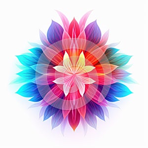 Vibrant Spectrum Colors: Abstract Flower Design Vector Illustration