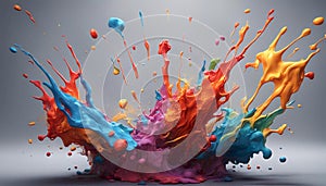 Vibrant Splash Painting