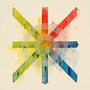 Vibrant Star: Daniel Krystal\'s Colorful Cross-processed Drawing