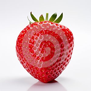 Vibrant Strawberry On White Aperture Photography With Distagon T 15mm Lens