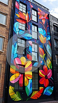 Vibrant Street Art Decorating Urban Building Exteriors