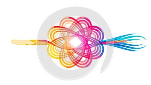 Vibrant Swirling Lines Abstract Art Dynamic Pattern, vector design Generative AI