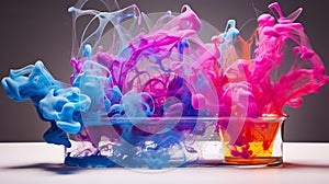 Vibrant Swirling Liquid: Abstract Physical Forces Experiment