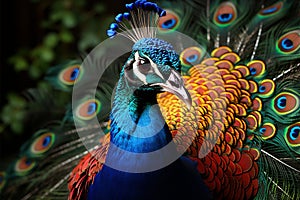 The vibrant tail feathers and graceful displays of a male peacock mesmerize