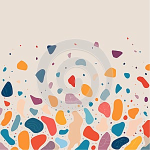 Vibrant Terrazzo Abstract Pattern Illustration