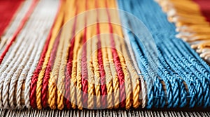 Vibrant Textiles Displaying Colorful Patterns and Textures
